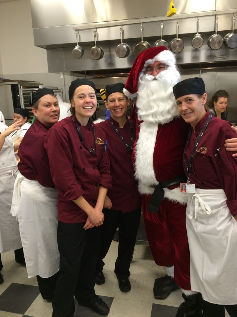 Escoffier Baking & Pastry Students w Santa