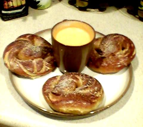 cheese and pretzels