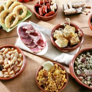 Tapas, or small bites, are popular fair in Spain. These dishes often cover a wide variety of tastes, leaving the diner full and satisfied.