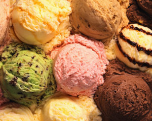 Scoops of Various Ice Creams