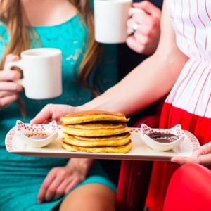 A stack of pancakes is always delicious at 2 a.m.