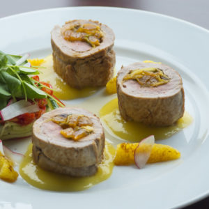 Stuffed pork medallions