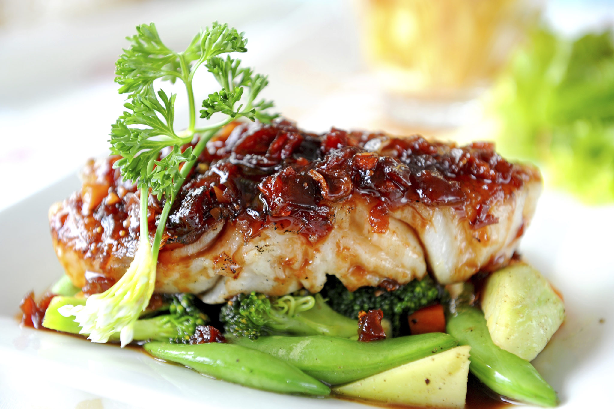 Fish Steak with vegetables
