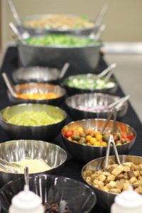 The breakfast included a make your own breakfast burrito bar. 