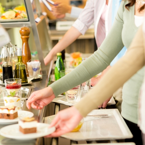 Chefs can find opportunities by working in corporate or institutional cafeterias.