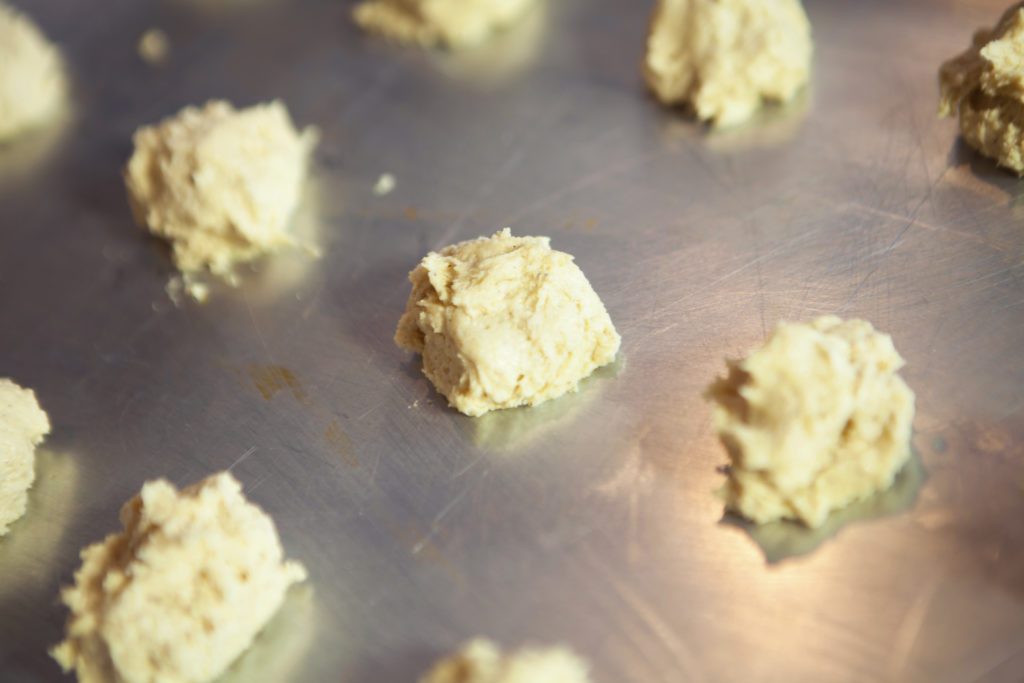 This cookie uses a standard sugar cookie batter with a twist. 