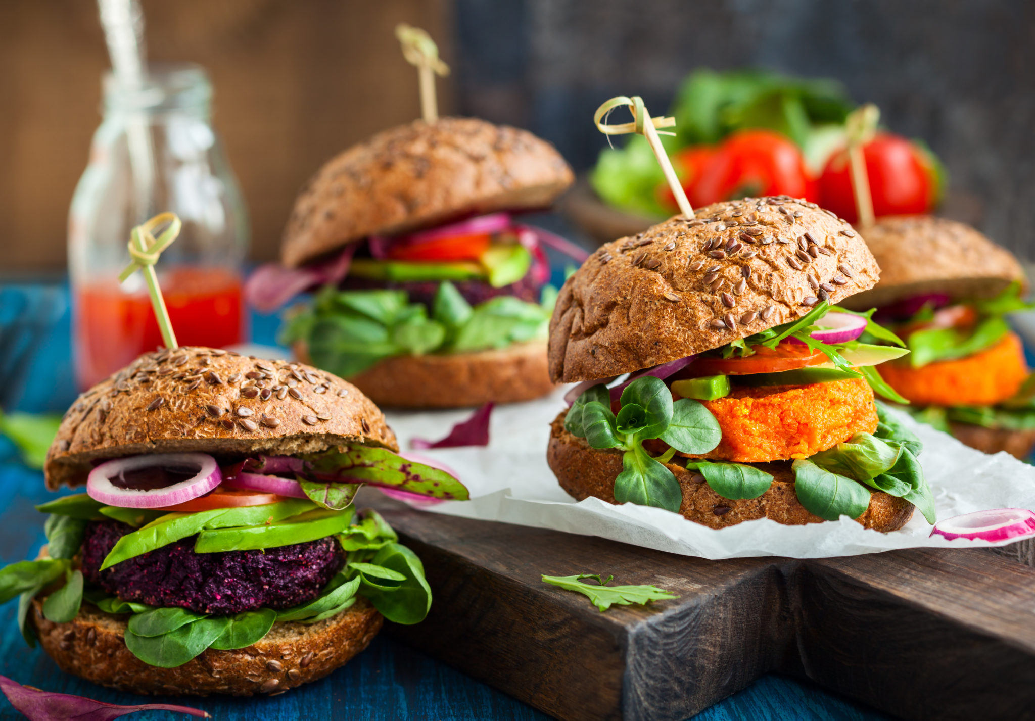 Vegan burgers are a great way to get healthy with great flavor.