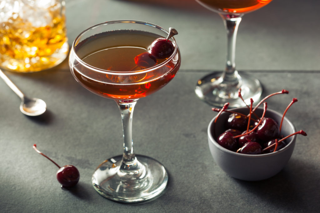 The Manhattan is a great example of a classic cocktail that features bitters. 