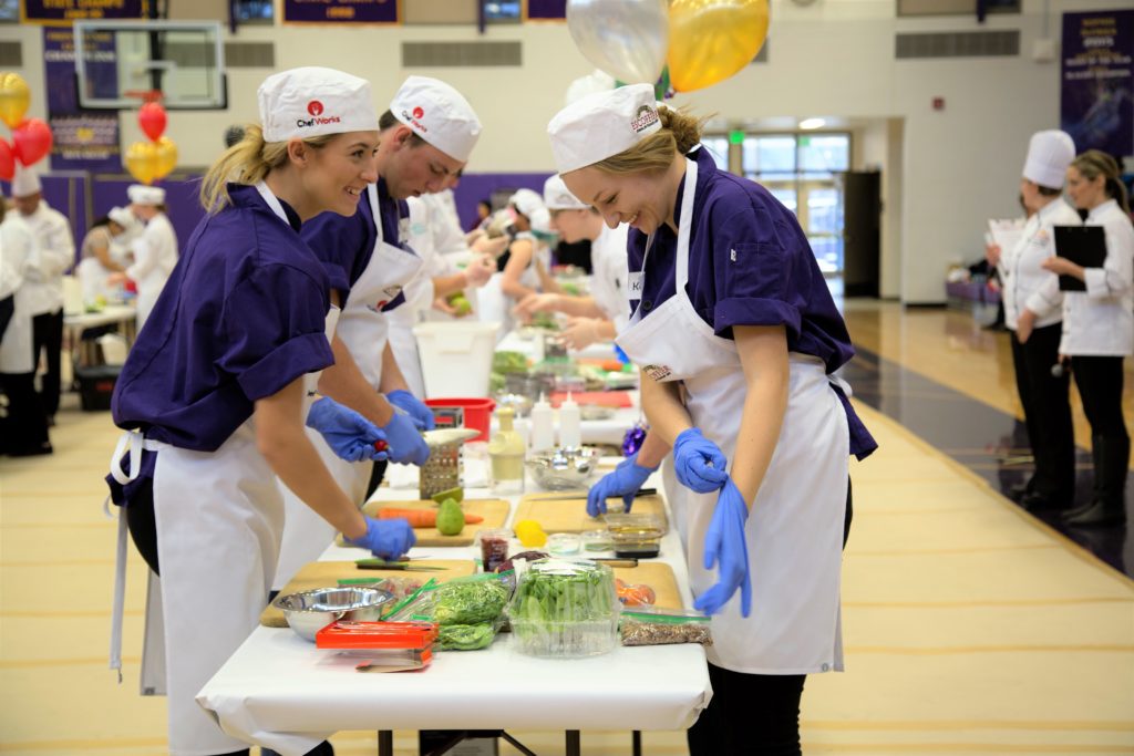 Teams were given one hour to complete their dishes. 