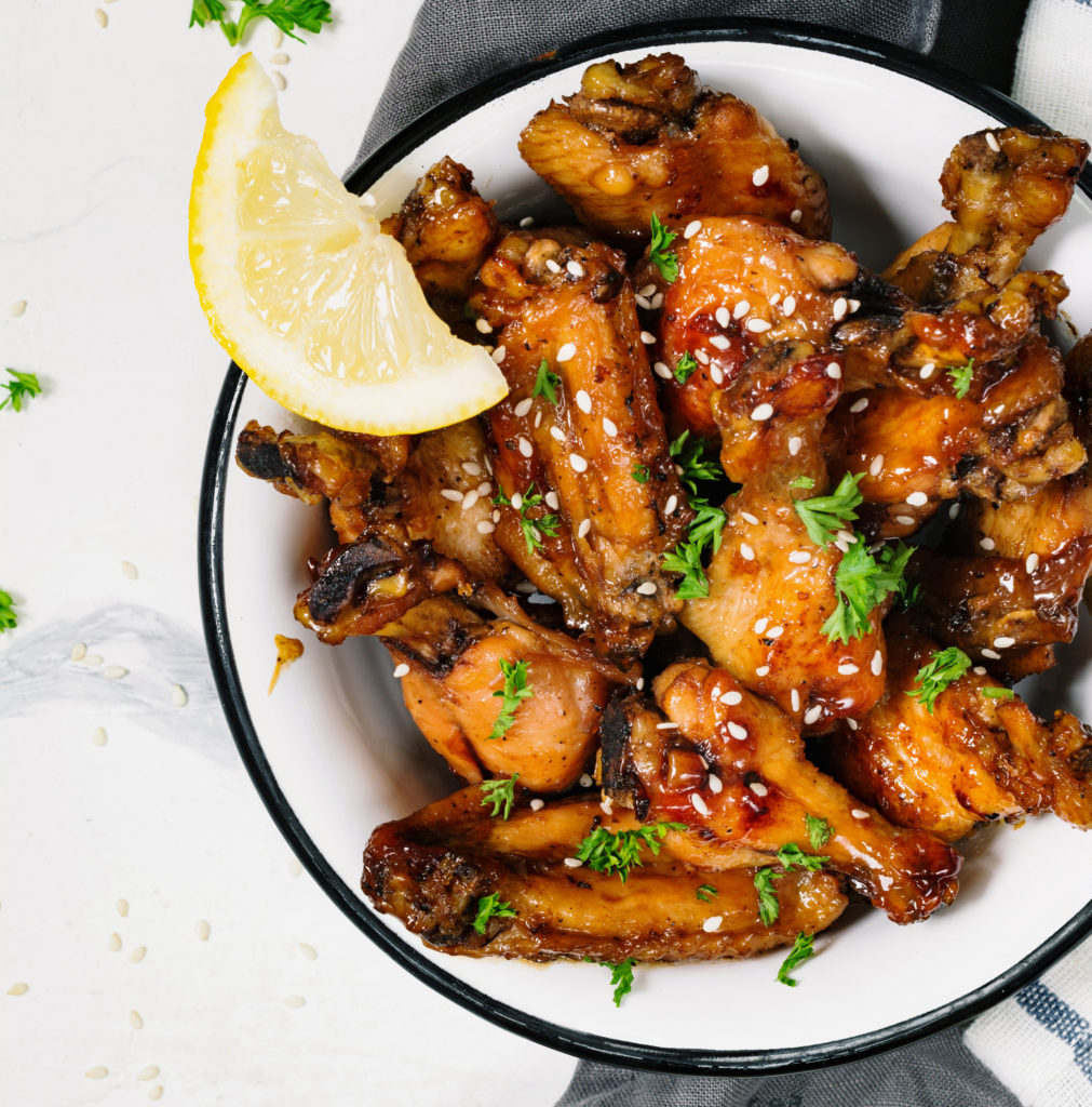 Teriyaki chicken wings are a great way to mix it up. 
