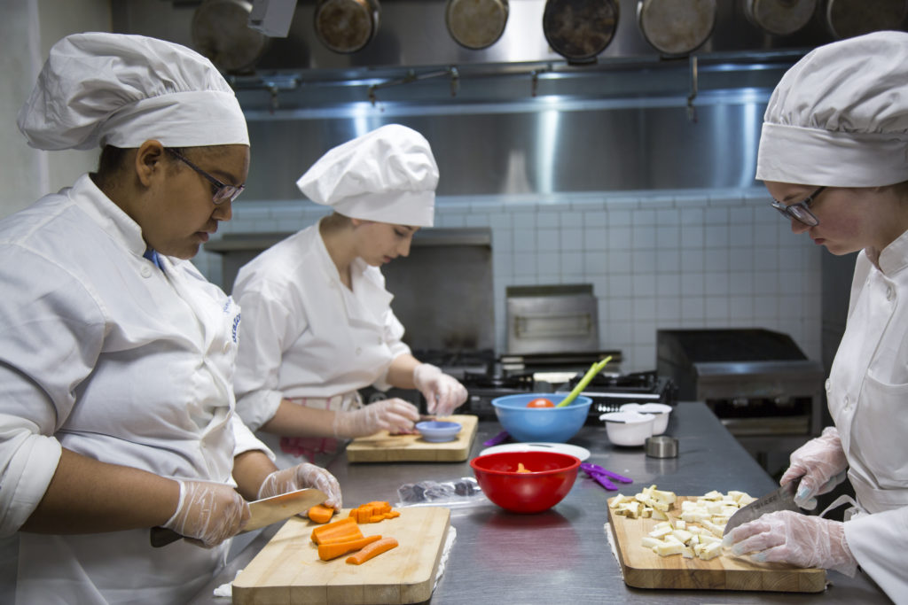 Students were given an hour to prepare dishes with hibiscus flowers, celeriac and sirloin tip steak. 