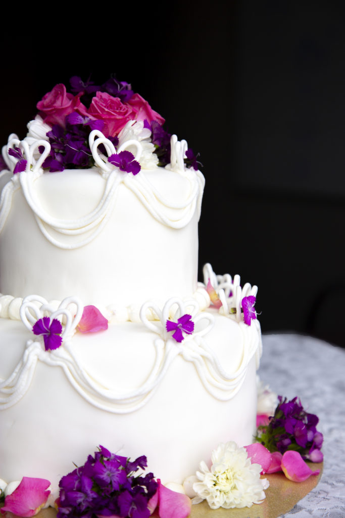 Roses are a classic choice for decorating specialty or occasion cakes.