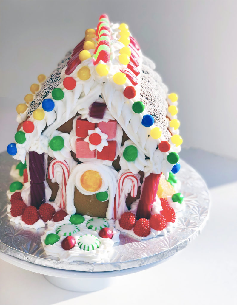 The trick to making a gingerbread house is the royal icing. 