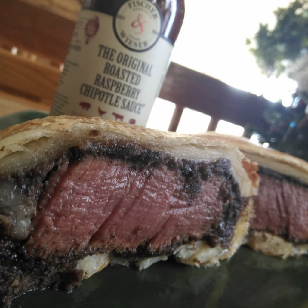 Beef Wellington recipe by Rebecca Gass. 