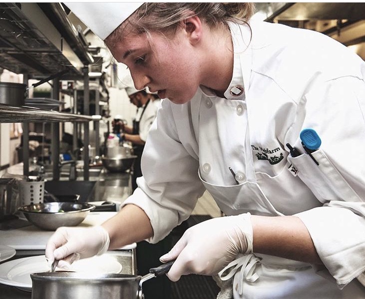 Aleta Diedrich works at the Herbfarm in Washington.