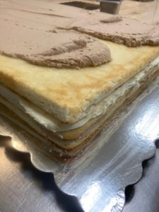 Escoffier Cake - exposed layers