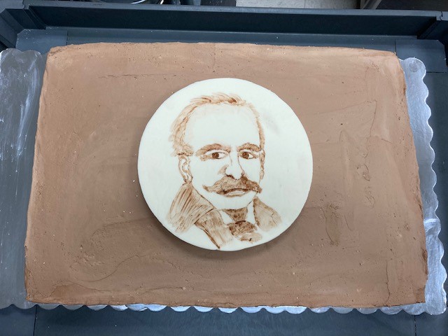 Escoffier chocolate sketch for birthday cake