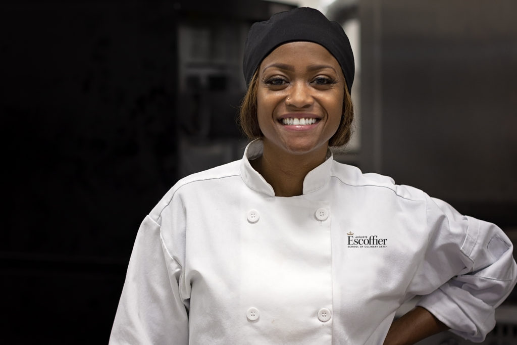 Tiffany Moore with Escoffier Logo