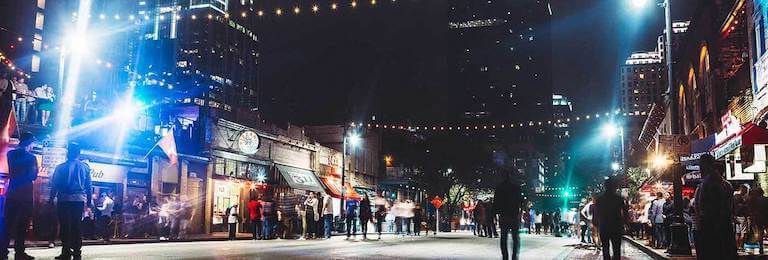 Downtown Austin at night