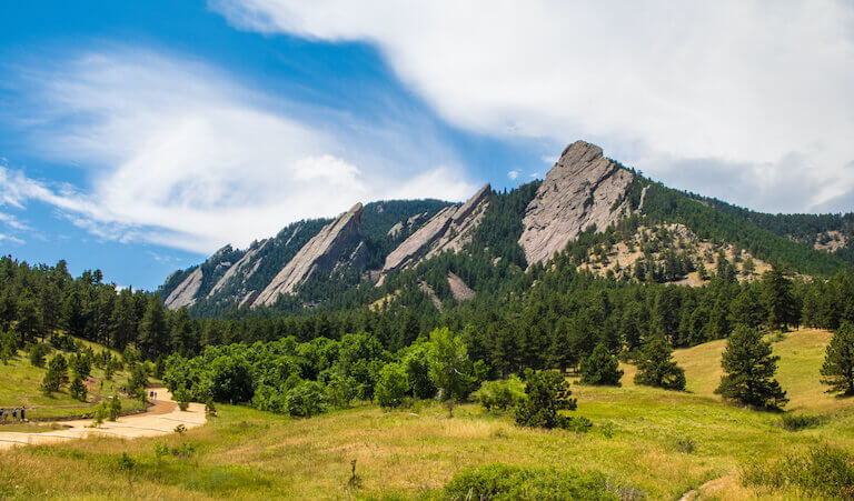 The Flatirons in Boulder Colorado