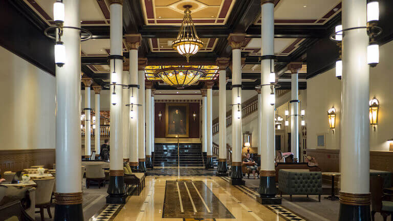 The lobby at Austin’s Driskill Hotel