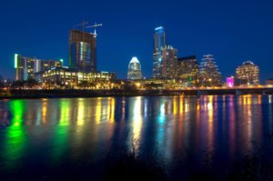 Austin skyline at night