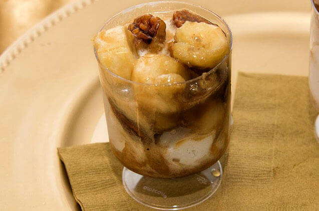 Banana Foster with coconut vanilla bean ice cream