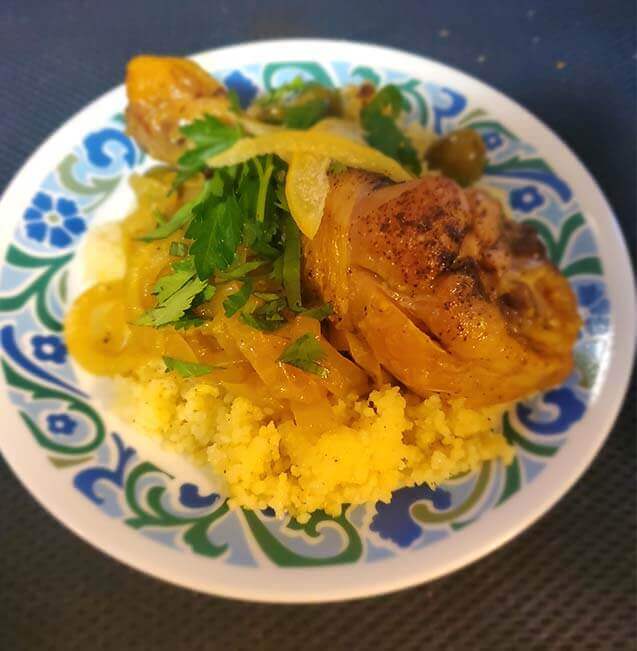 Chicken Tagine with preserved lemons and couscous