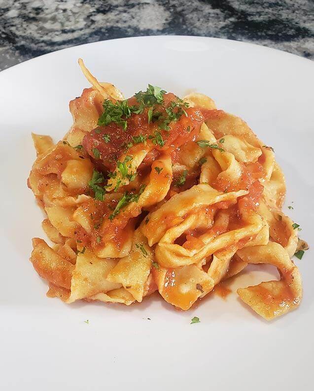 Homemade Pasta with Tomato Sauce