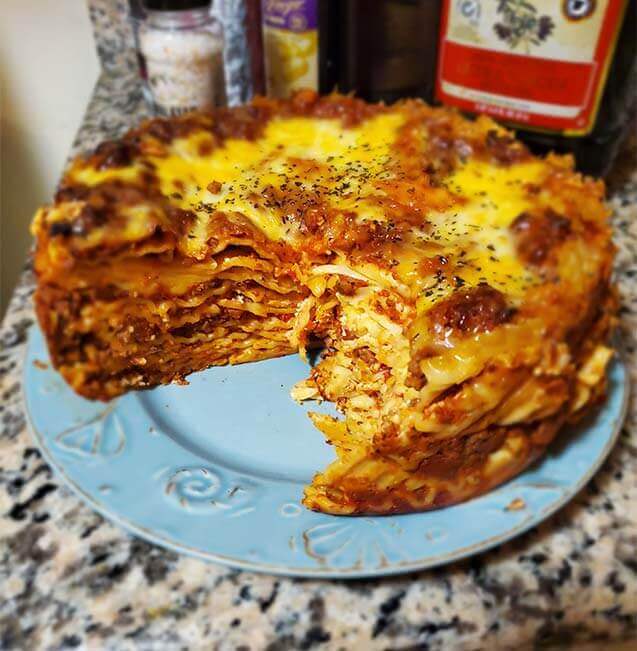 Multi-Layered Lasagna With Bolognese Sauce