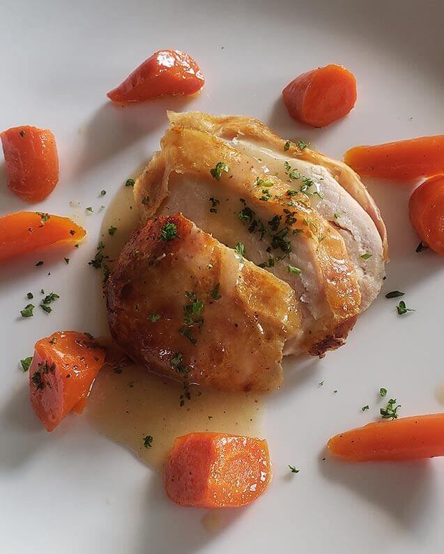 Pan Seared Chicken with Carrot Vichy