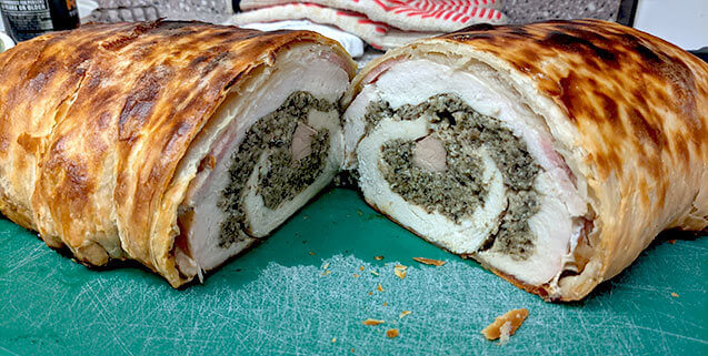 turducken wellington on plate