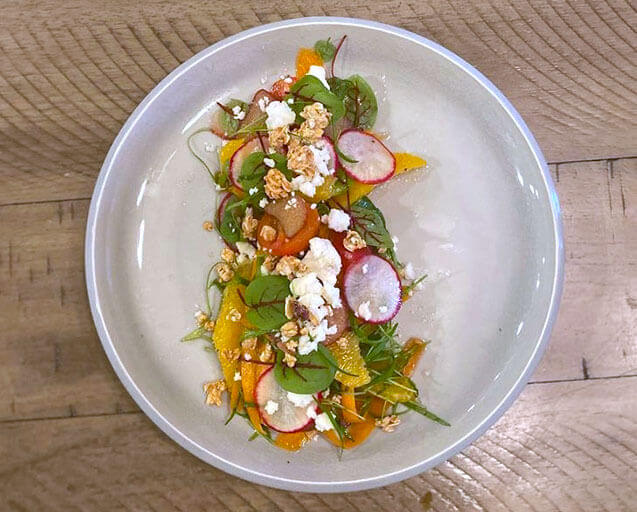 Veggie Farm Salad with Goat Cheese