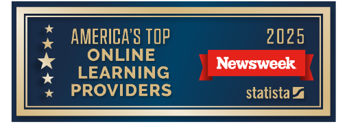 America's Top Online Learning Providers 2023 badge from Newsweek