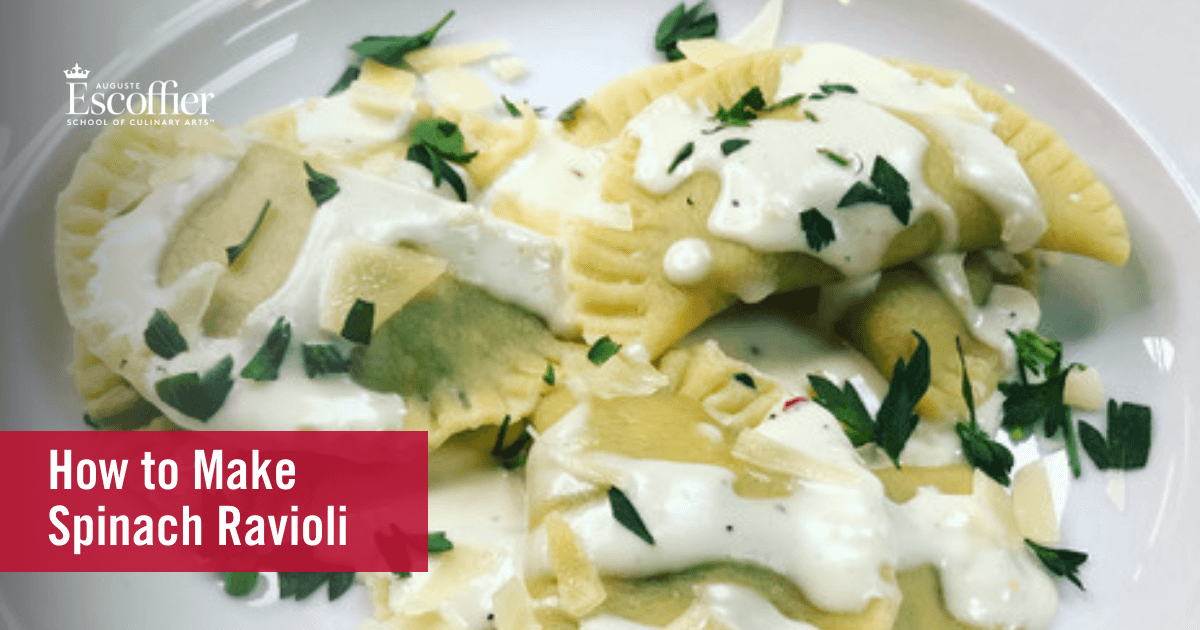 How to Make Spinach Ravioli - Escoffier