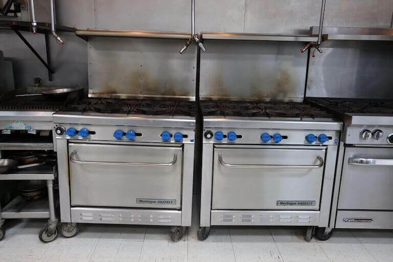 Ovens inside of Boulder campus kitchen