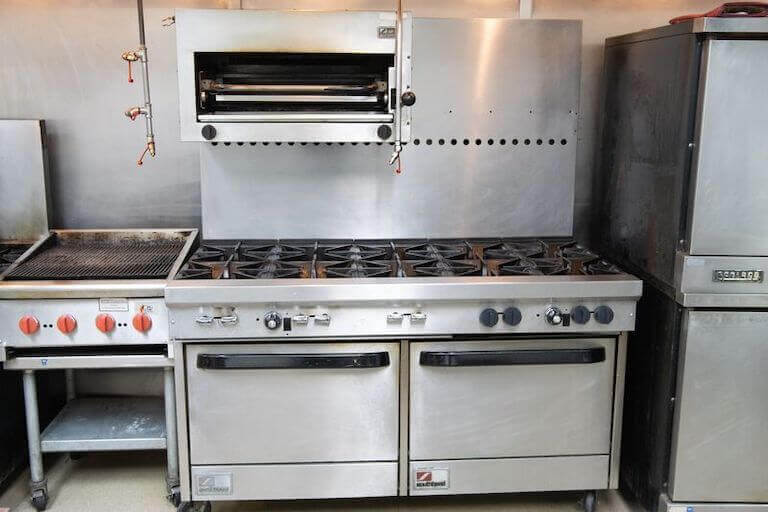 Stove inside the kitchen at the boulder campus