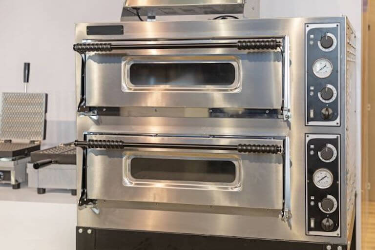 Silver oven in industrial kitchen