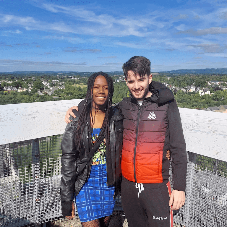 Merisauh and her boyfriend in Kilkenny