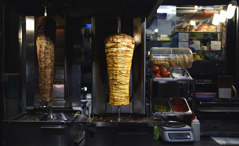 Food truck with bbq meat