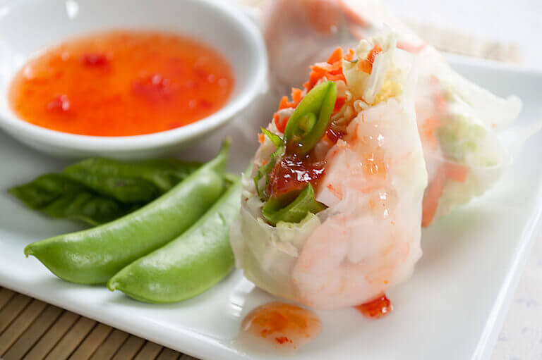 Spring rolls with shrimp