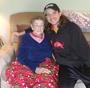 Gregory Bonath with his grandmother