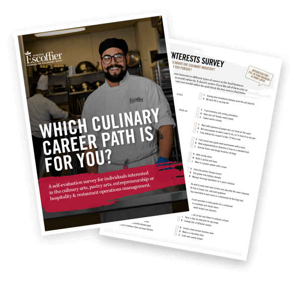 Culinary Career Interests Survey cover page and internal page screenshots