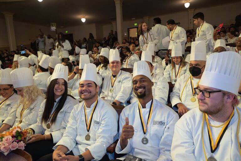 Escoffier students celebrate together at the Boulder Campus graduation