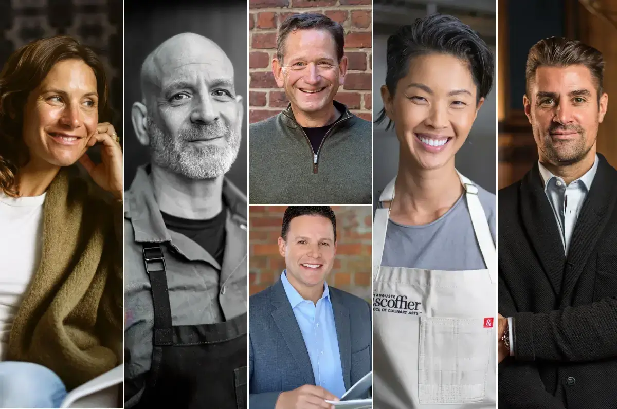 A collage of the top five the ultimate dish podcast episode guest in 2025