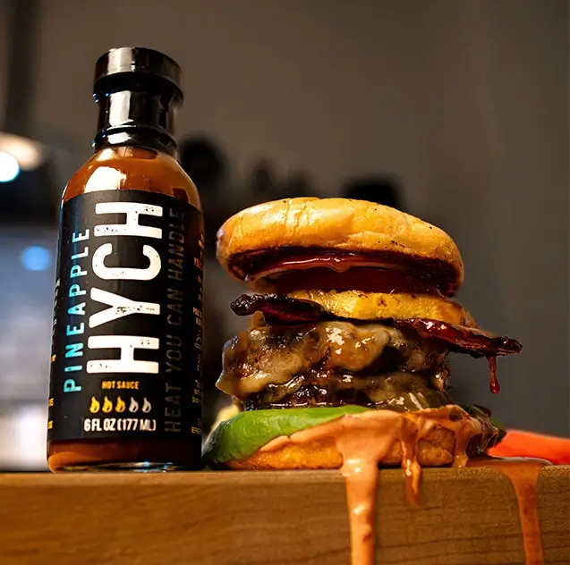 HYCH Pineapple Habanero burger