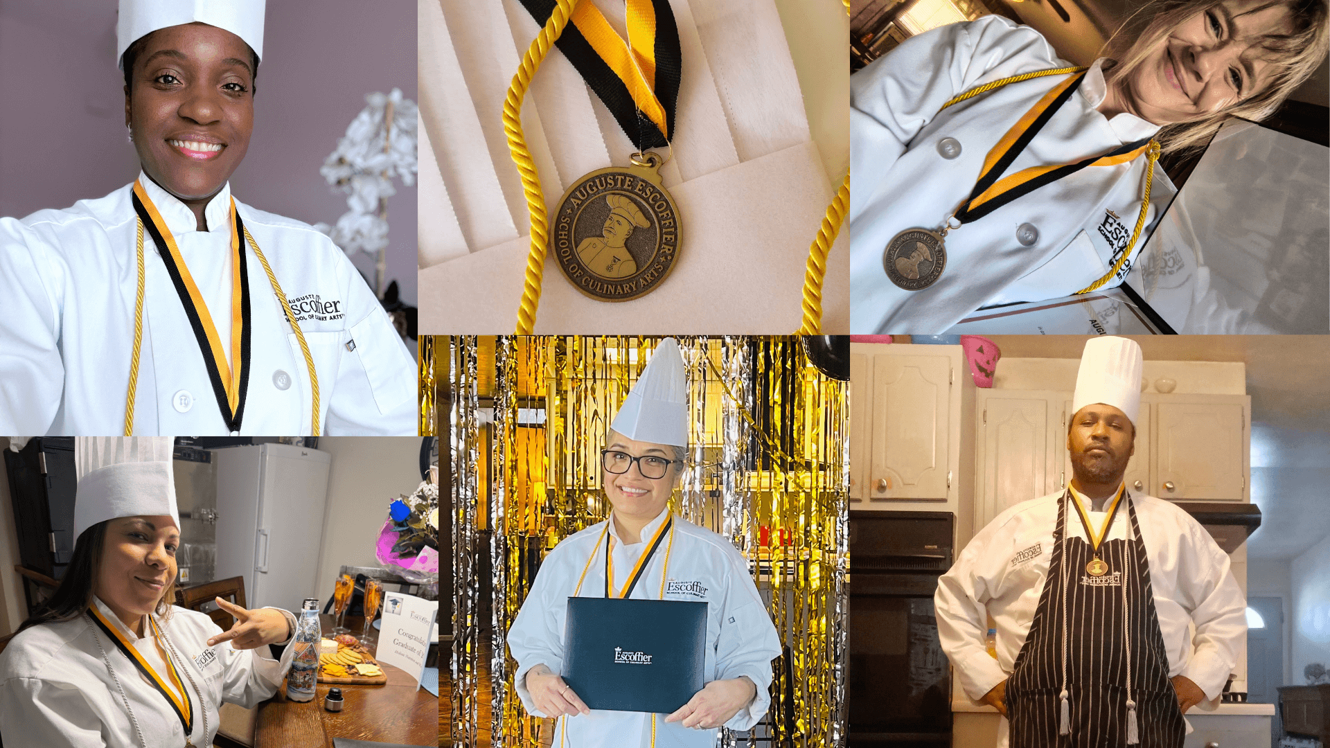 Escoffier celebrates 2,700+ online culinary graduates, some seen here participating in a virtual graduation ceremony, amid rising demand for skilled culinary talent.