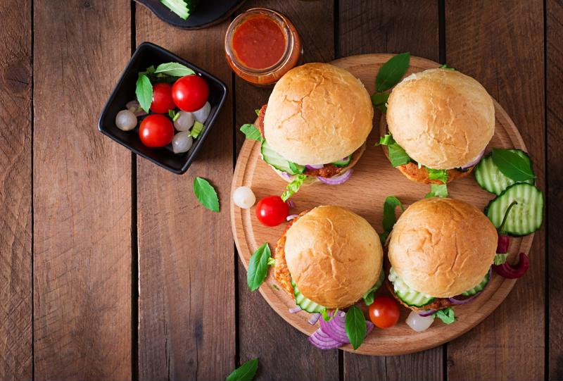 You can liven up veggie burgers with a variety of tasty toppings.