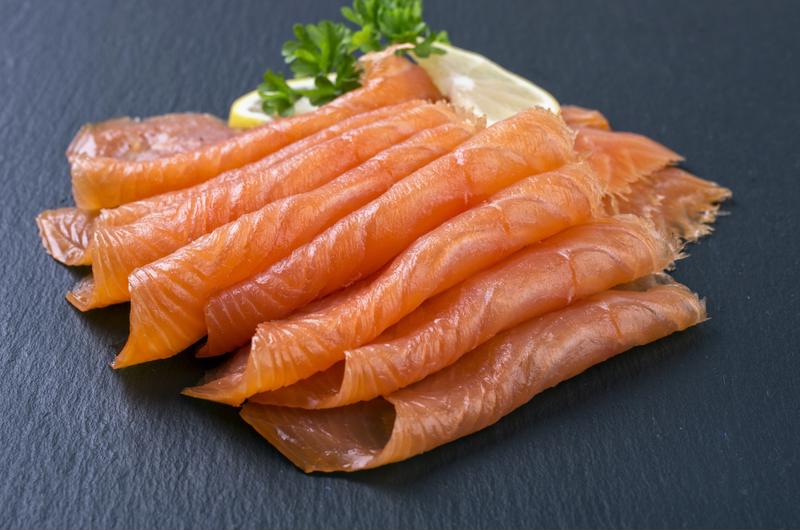 Smoked salmon is a cornerstone of breakfast at Jewish delis.