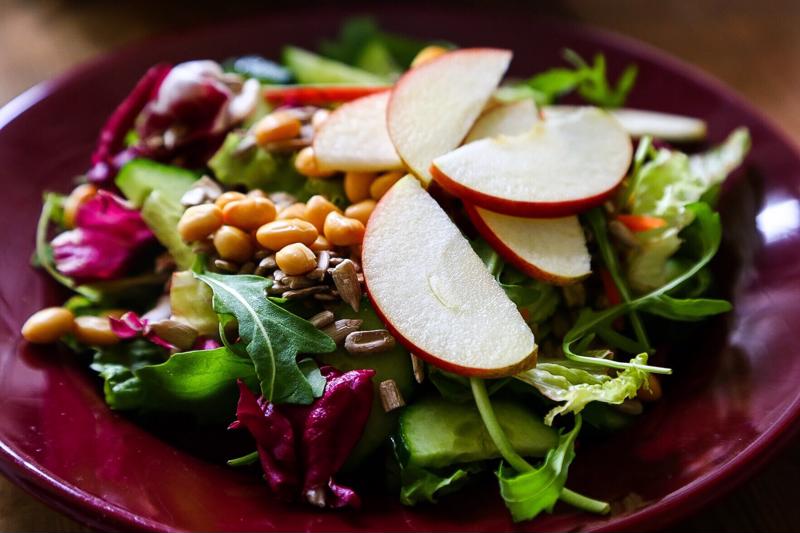 Texture is a major consideration when picking fruits and vegetables for a salad.